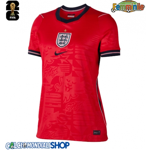 Maglie da calcio Inghilterra Seconda Maglia Femminile Mondiali 2026  Manica Corta